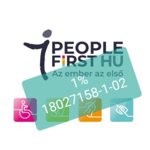 A People First Egyesület logojára helyeztük az 1%-os kampányunkhoz szükséges adószámunkat: 18027158-1-02